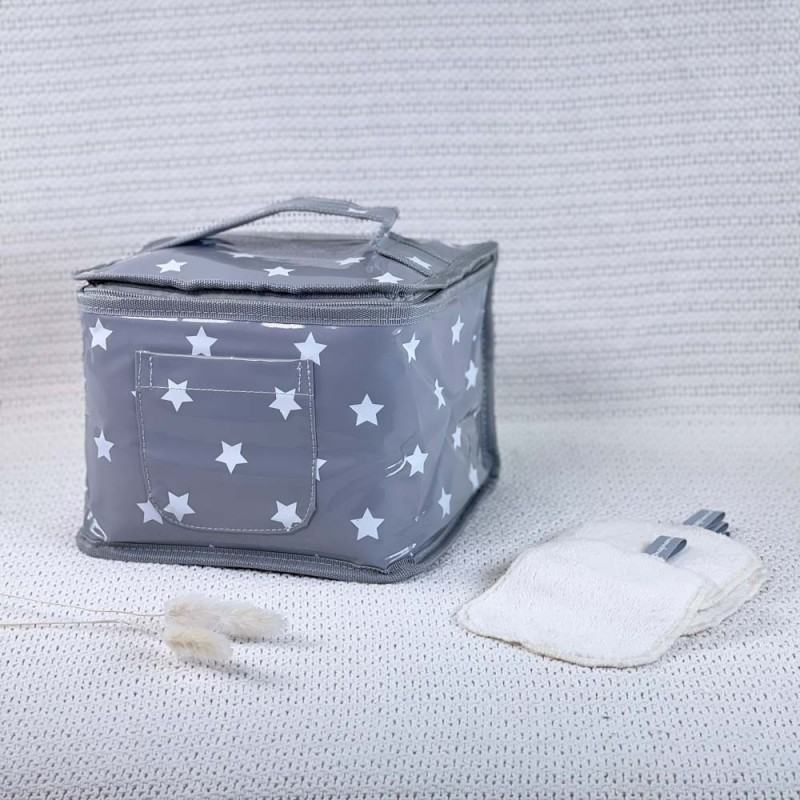 ⭐️ Trousse de toilette bébé grise étoiles blanches ⭐️